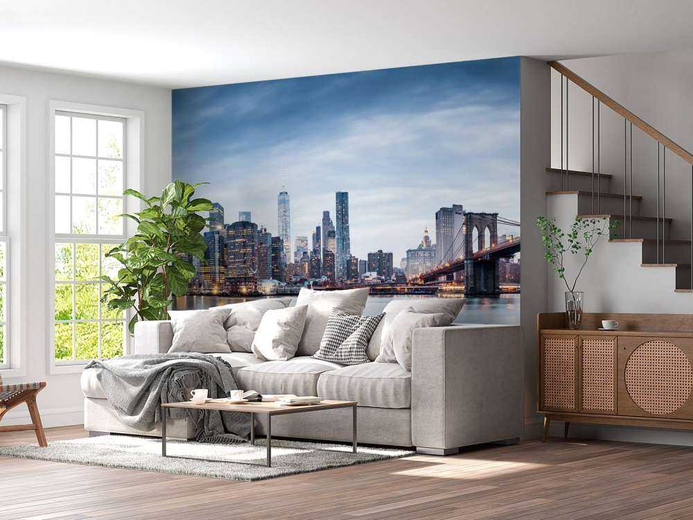 New York stad solnedgång