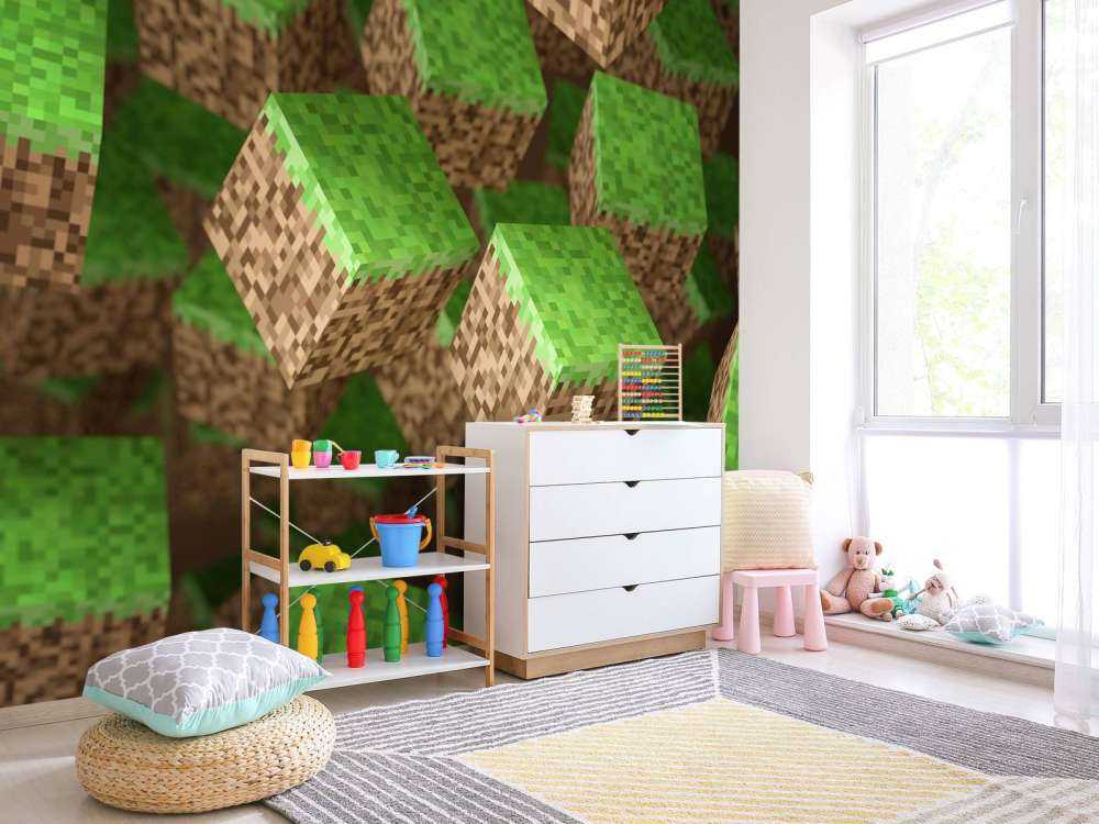 3D Minecraft gräsblock