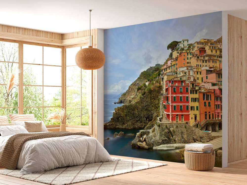 Italienska stugor vid kusten