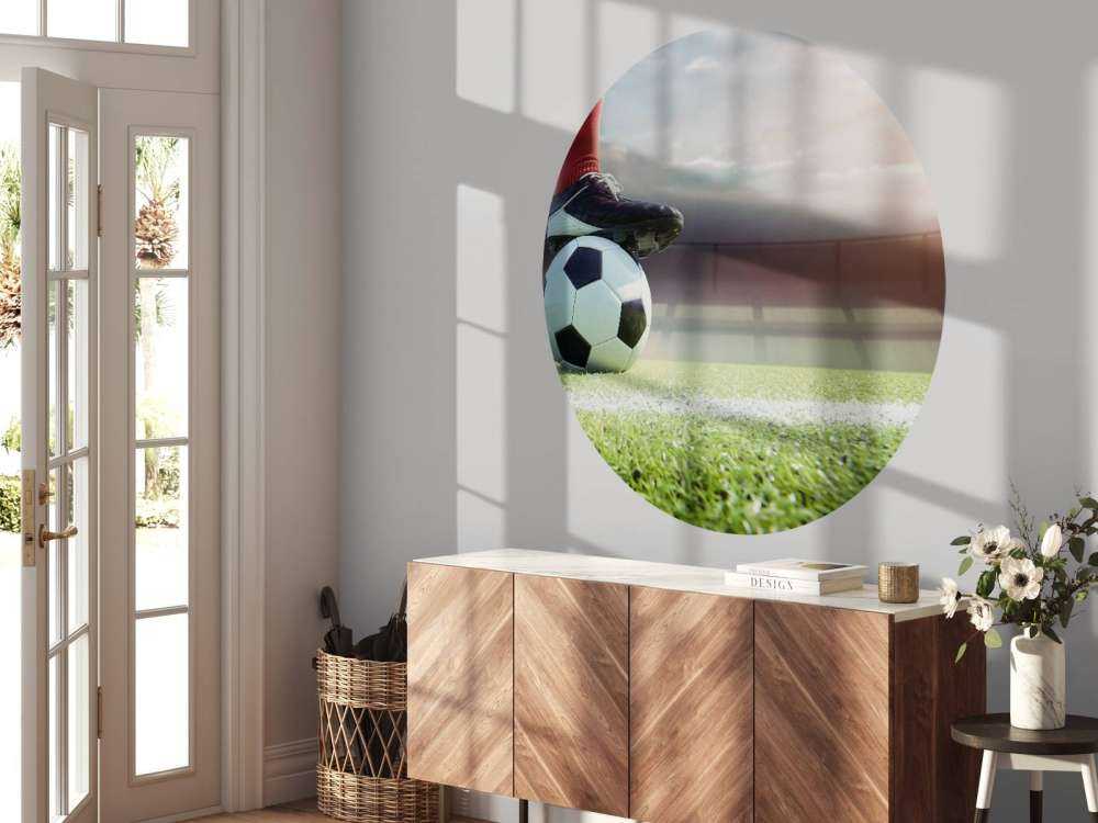 stadion med fotbollsspelare