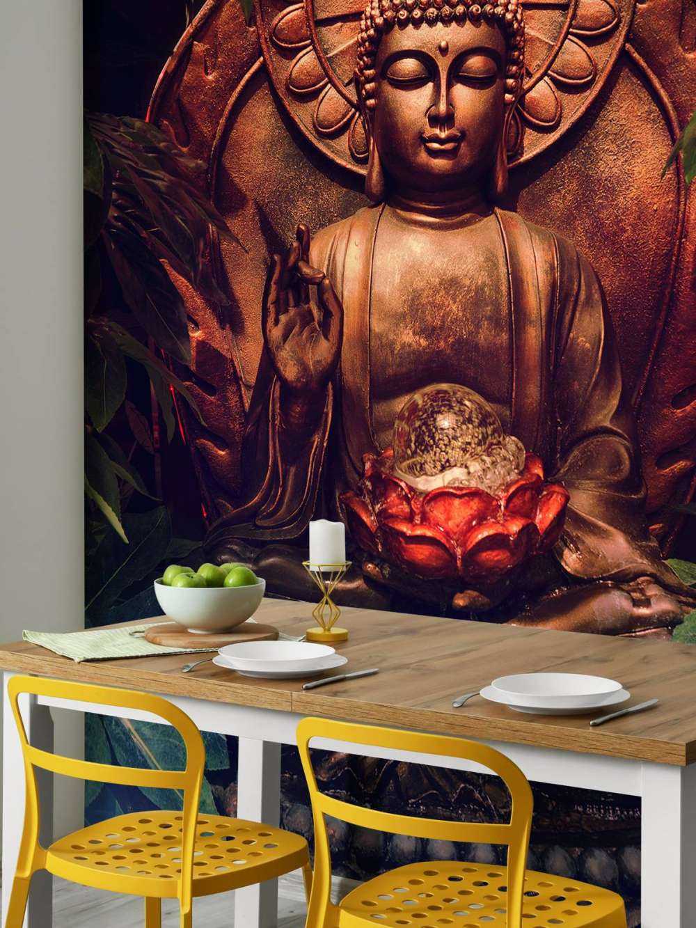 Buddha med löv