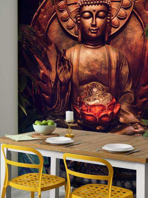 Buddha med löv