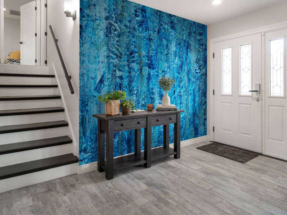 Måla med nyanser av blått