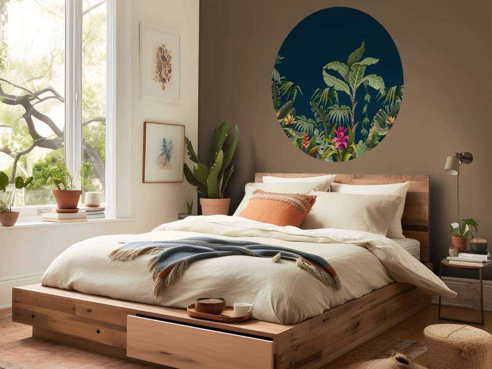 Djungelblommor och träd