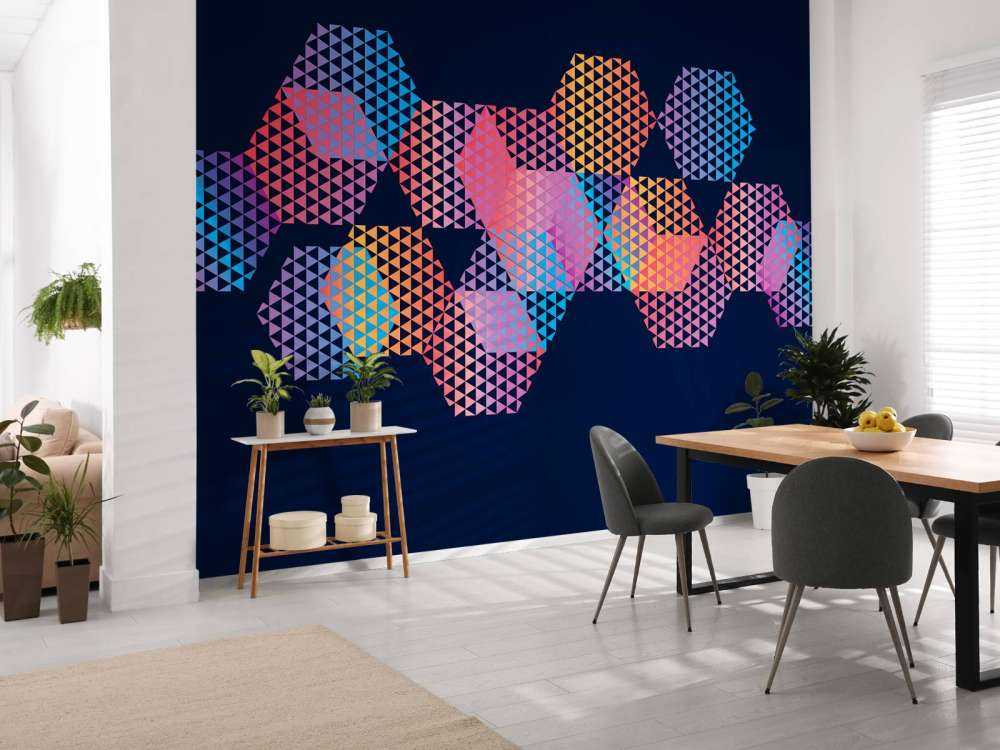 Färgglada hexagoner