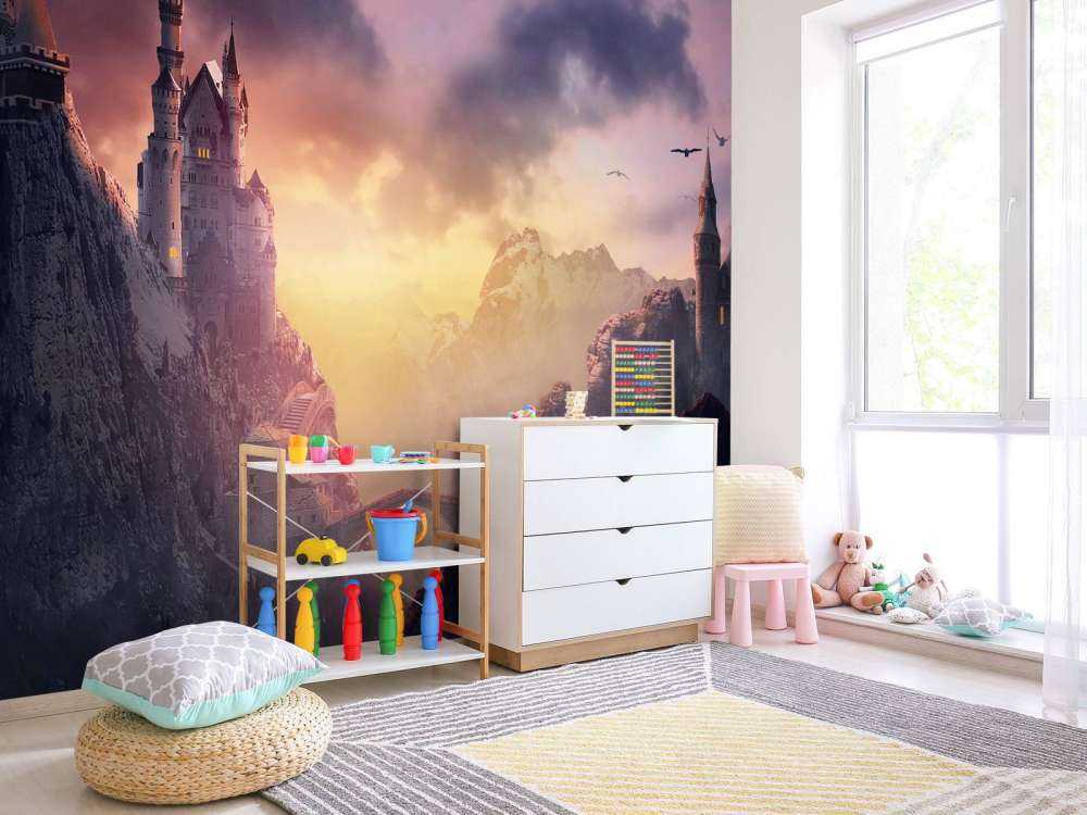 Slottet i solnedgången