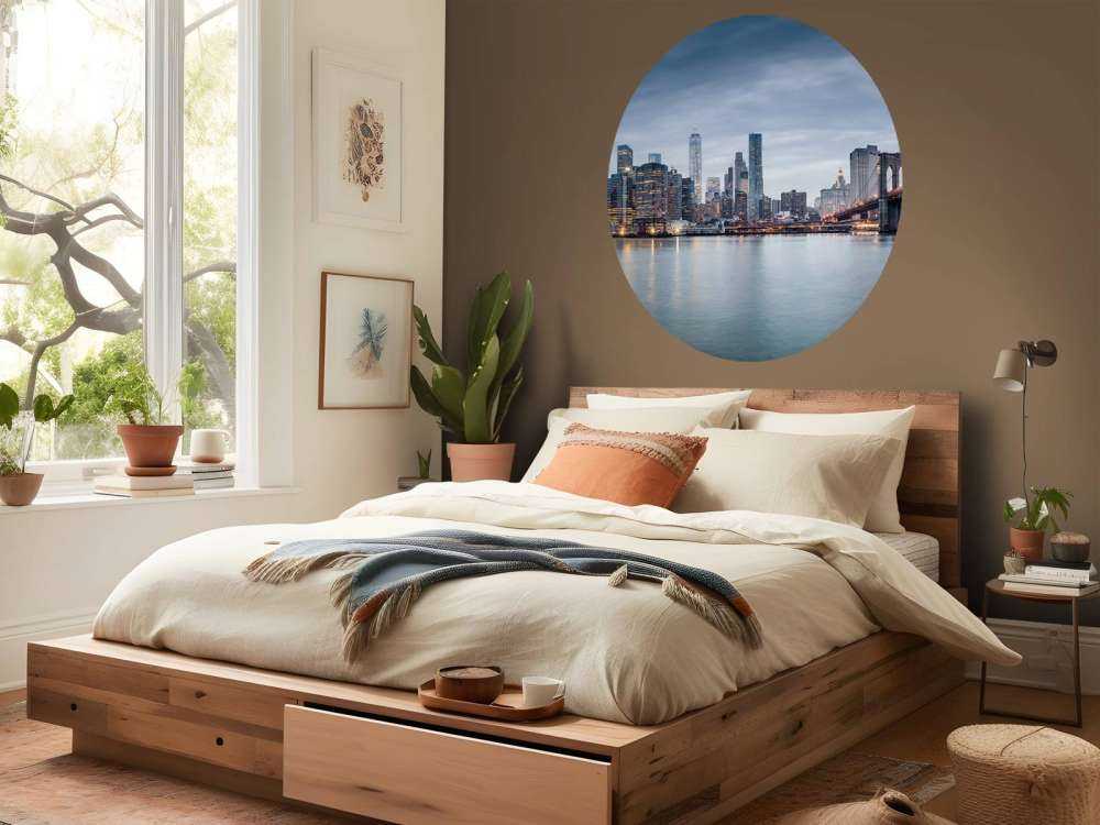 New York stad solnedgång