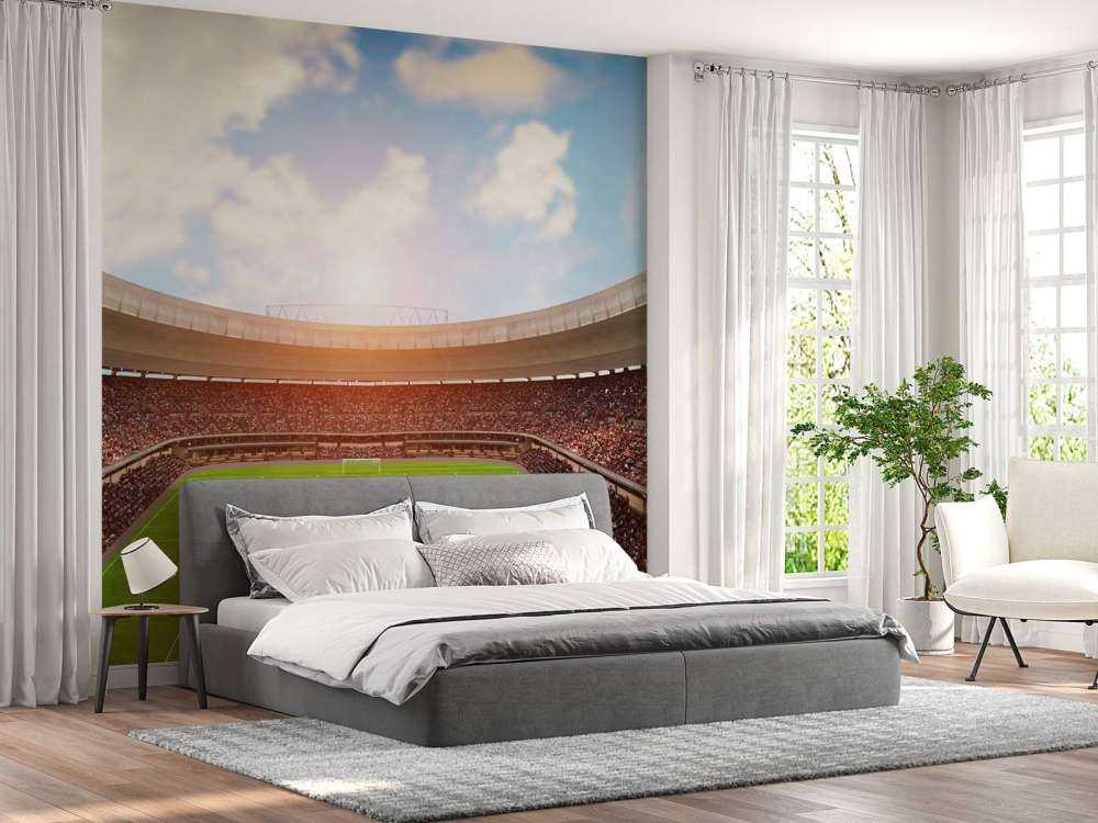 Fylld fotbollsstadion