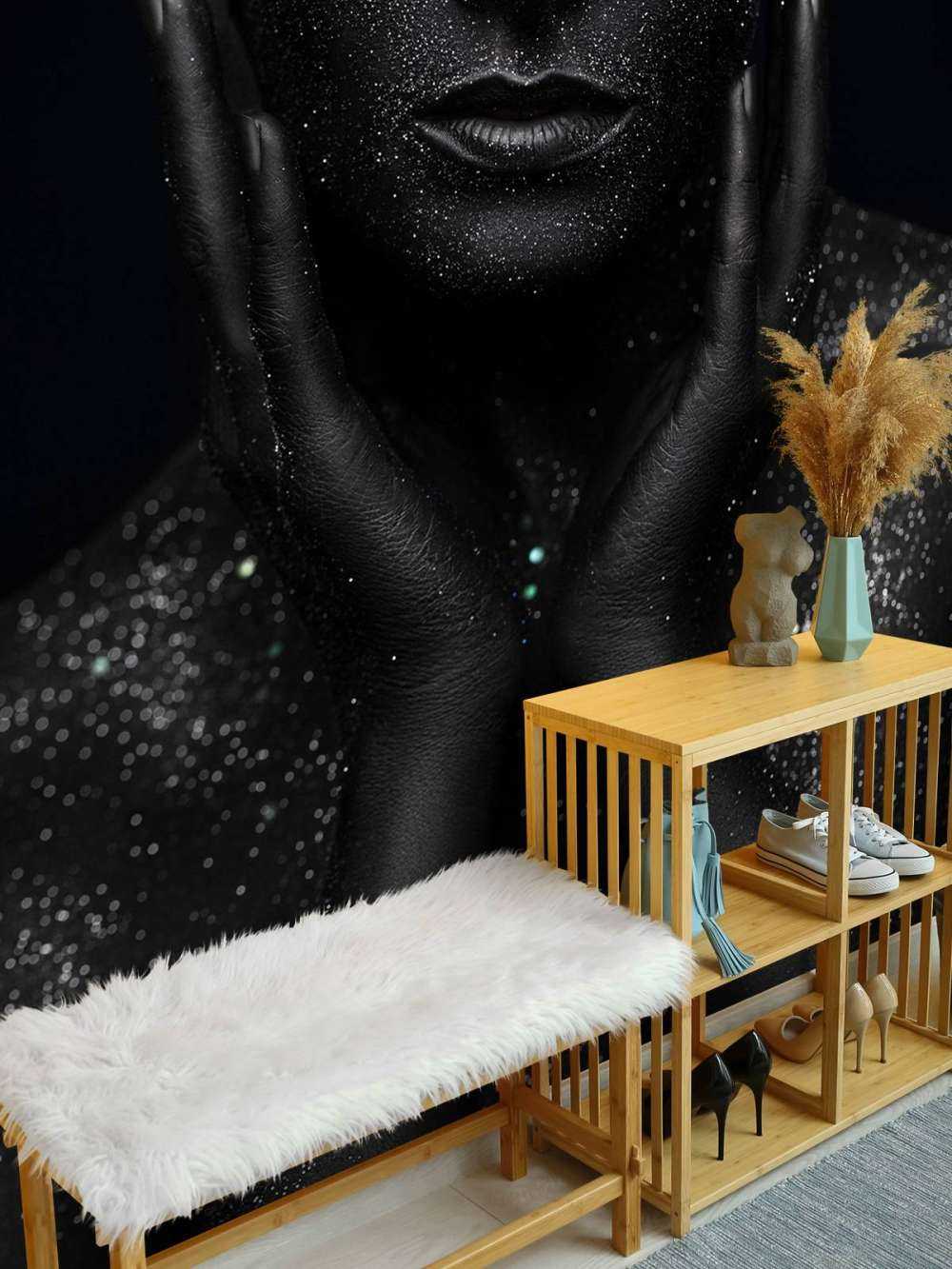 Kvinna med glitter