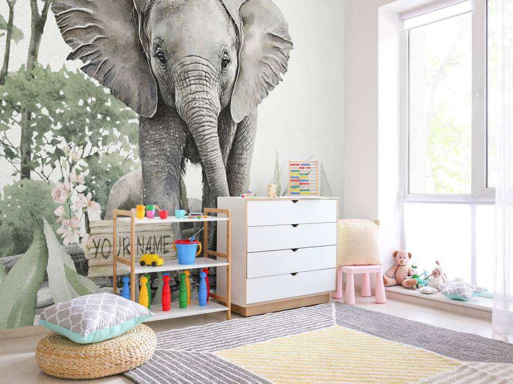 Elefant i djungeln