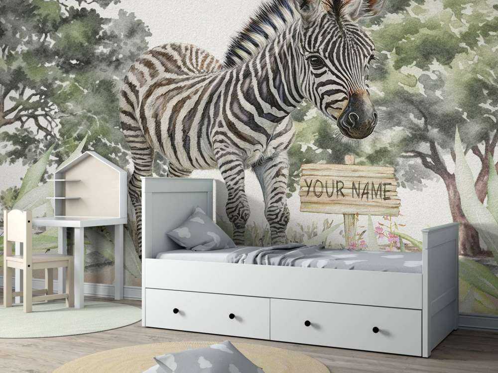 Ung zebra i det vilda