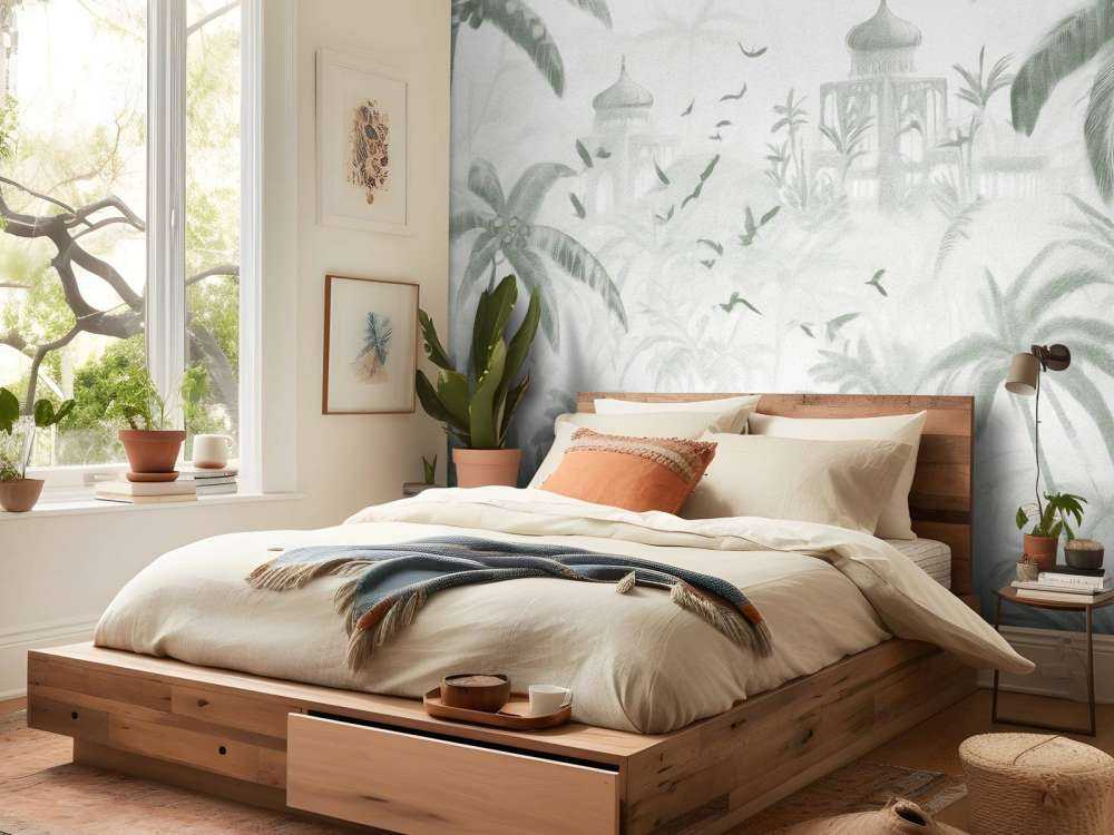 Orientalisk Trädgård i Gryningen, grön