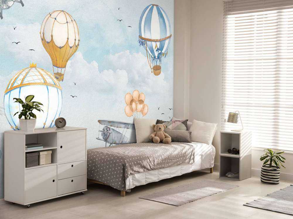 Varmluftsballonger blå