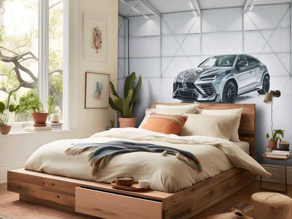 Lamborghini i hvid hal