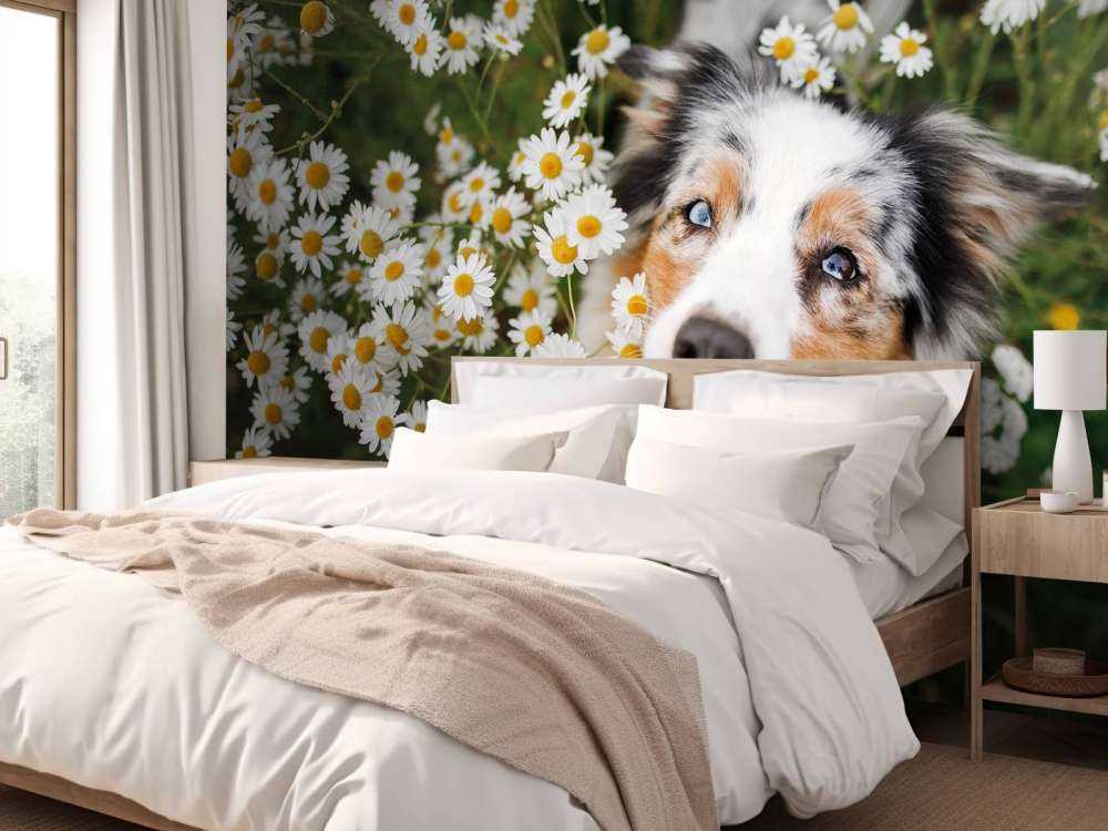 Australsk hyrde blandt blomster