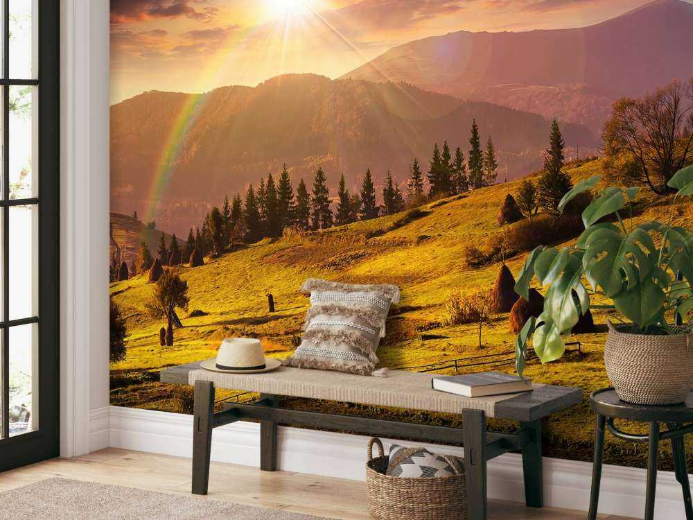 Høstakke i bjerglandskab