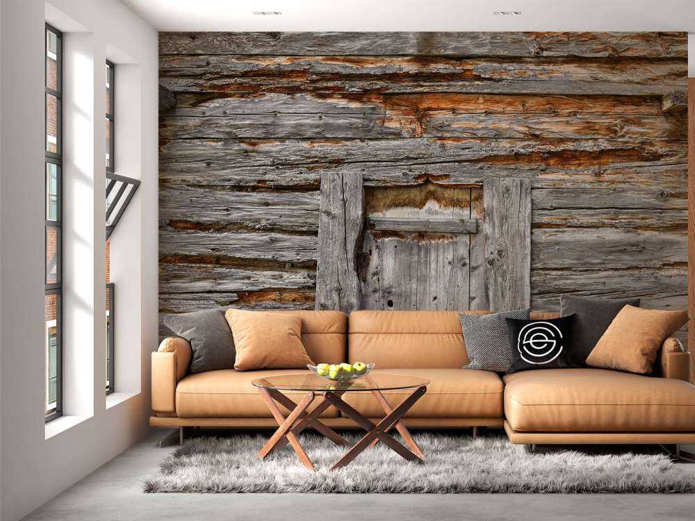 Gammelt træ med dør