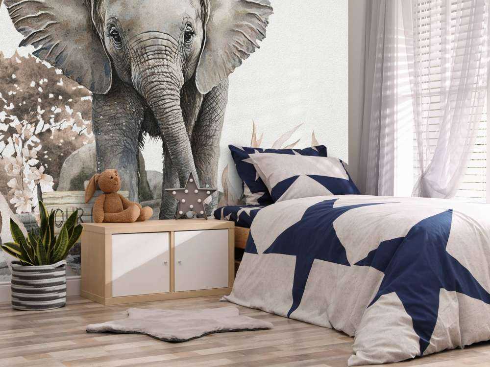Elefant i junglen taupe