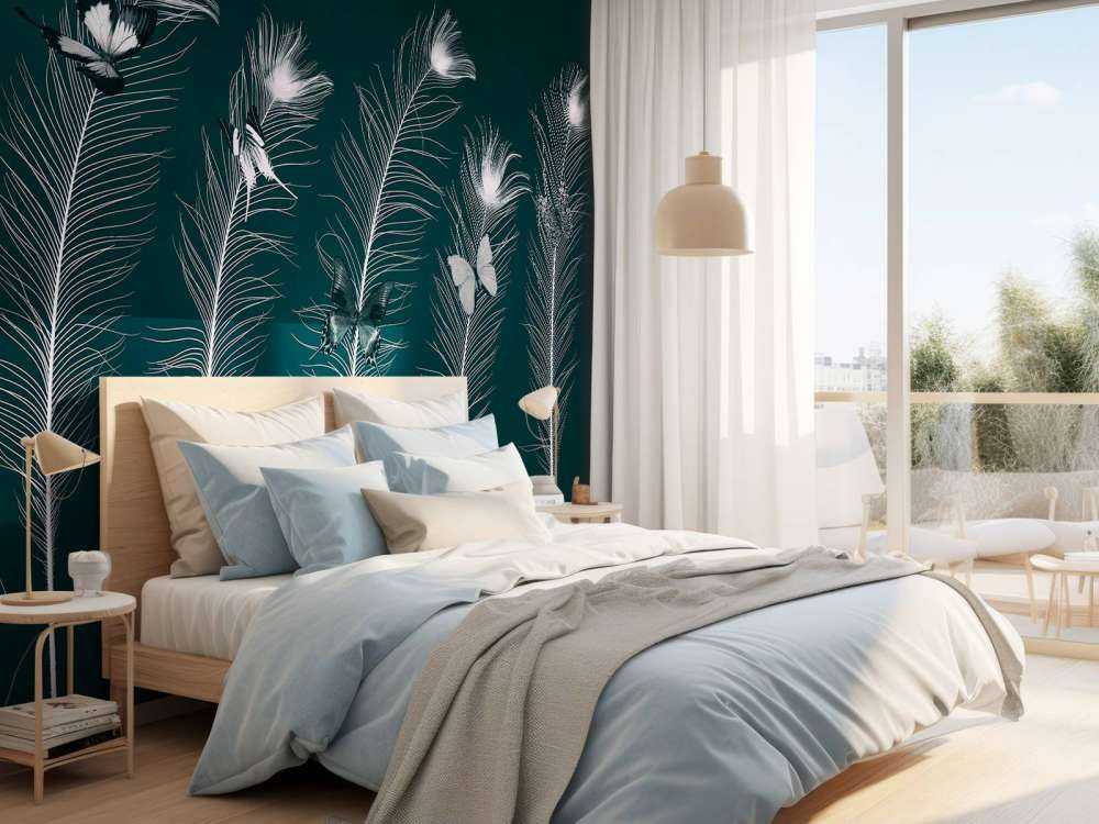 Sommerfugle på påfuglefjer