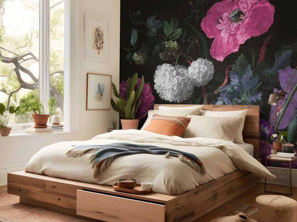 Barokblomster stilleben - stemningsfuld pink