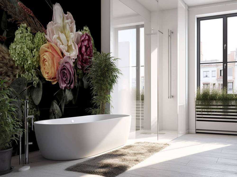 Påfugle fjer blomsterbuket
