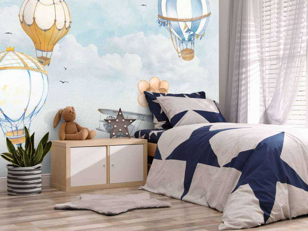 Varmluftballoner blå