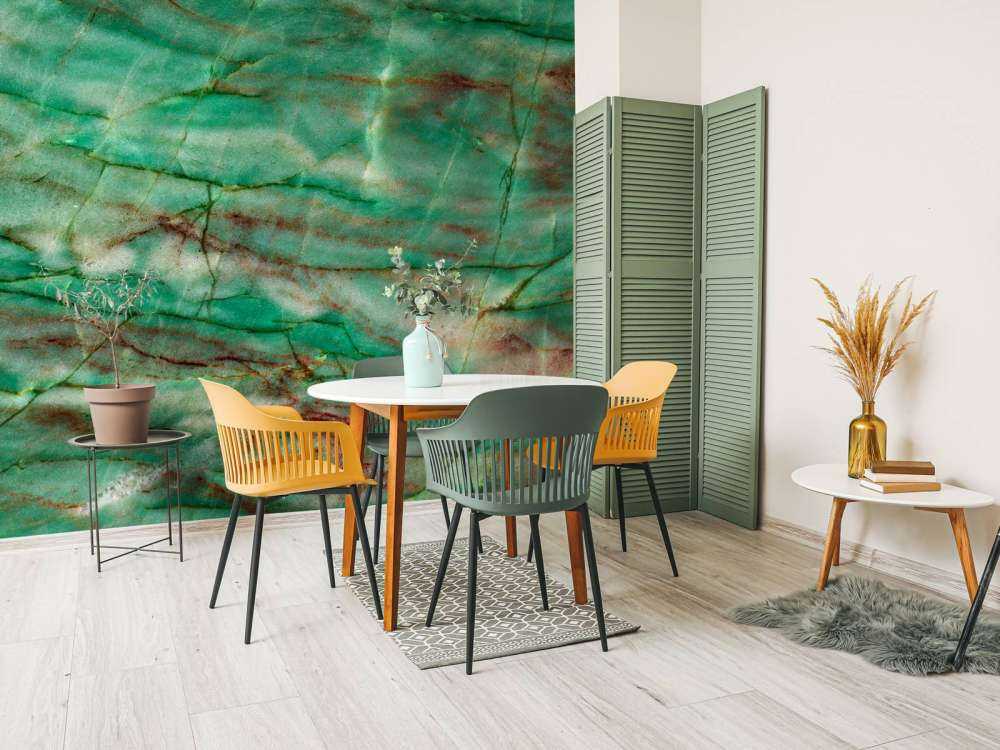 Grønn stripet marmor