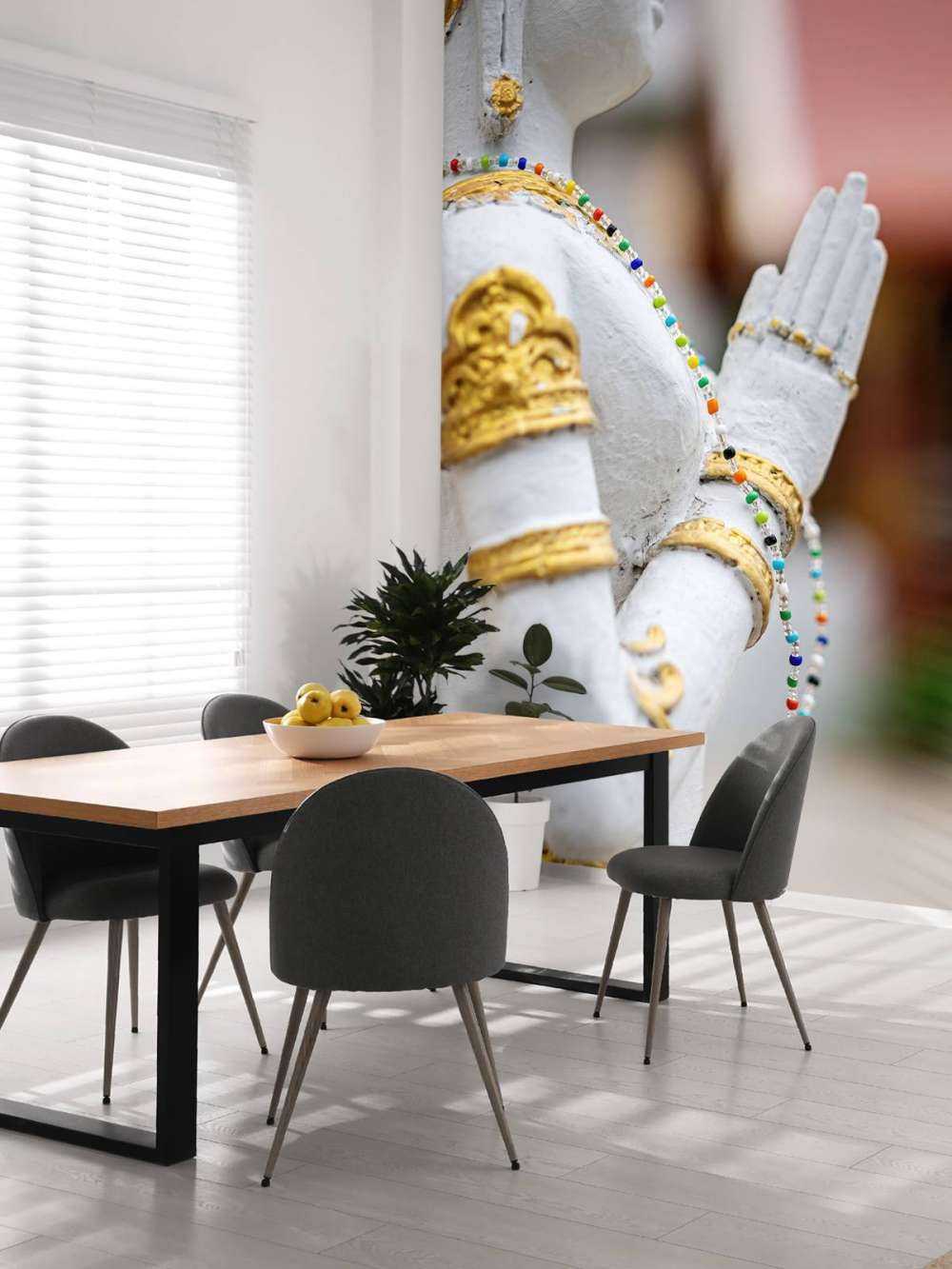 Hvitt og gull Buddha Temple Complex Bangkok (Thailand)