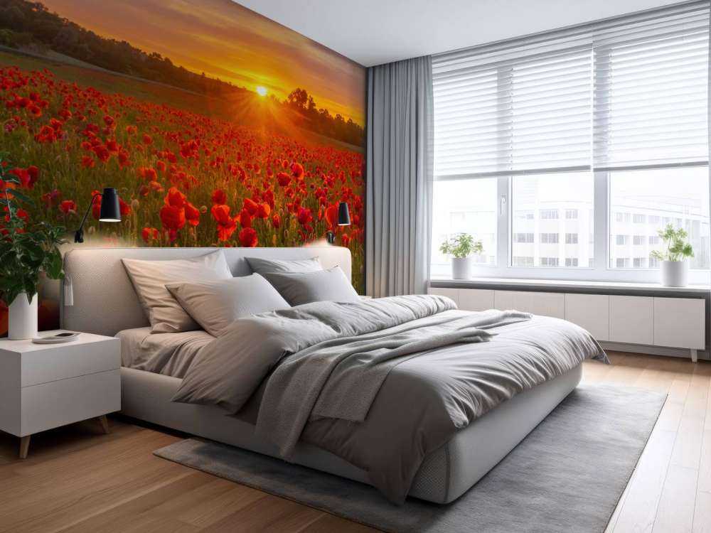 Blomstrende valmuemarked