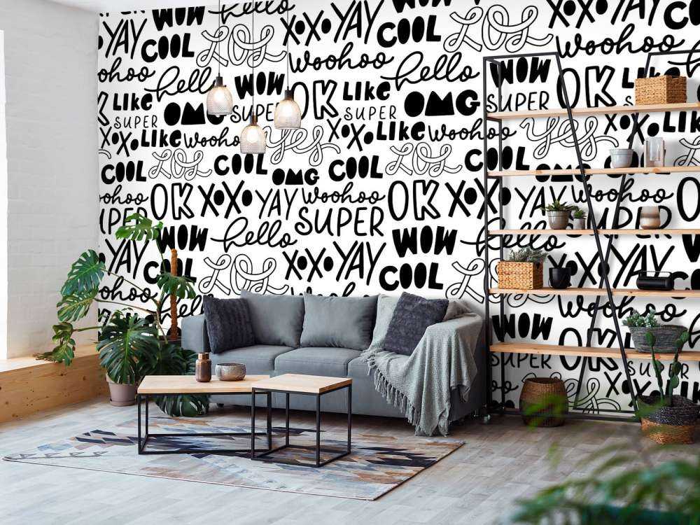 Doodles svart og hvitt