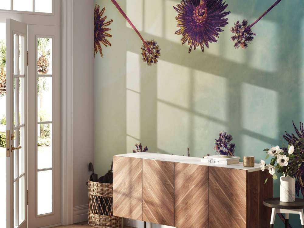 Sett nedenfra av palmer