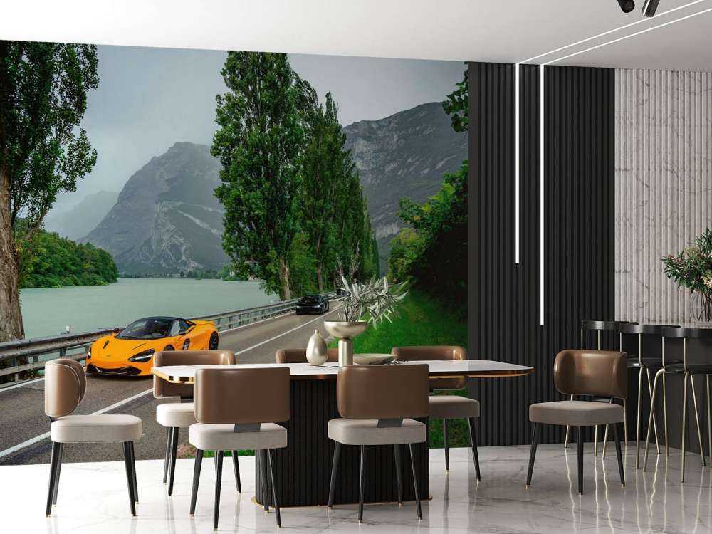 Ritt gjennom Alpene langs innsjøen