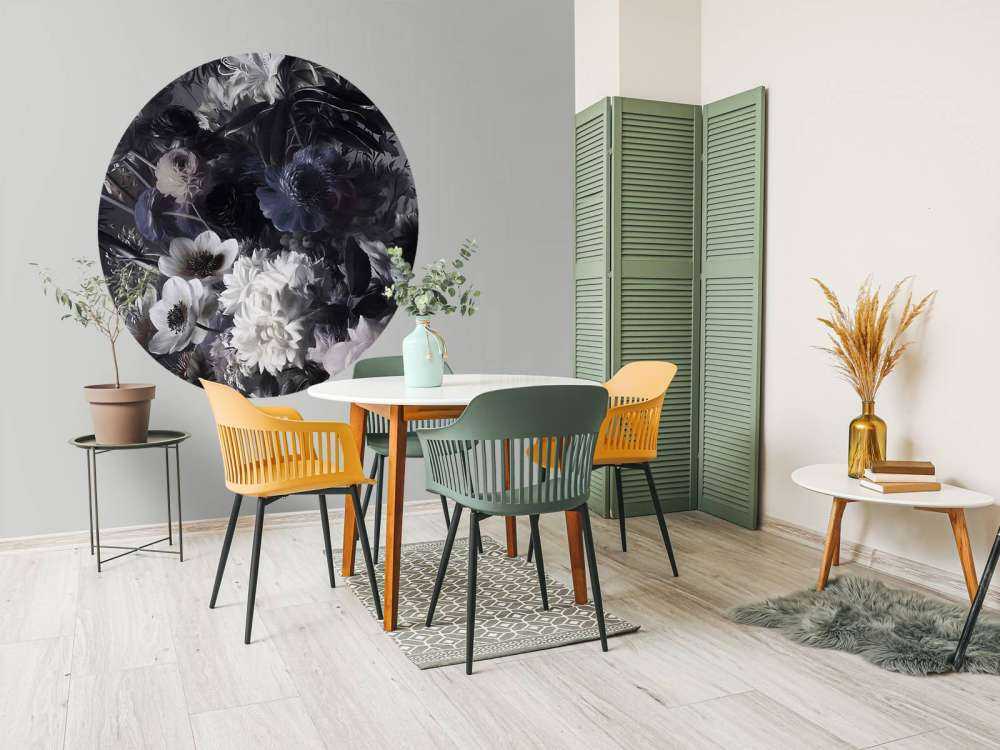 Stort bukett med anemoner blå