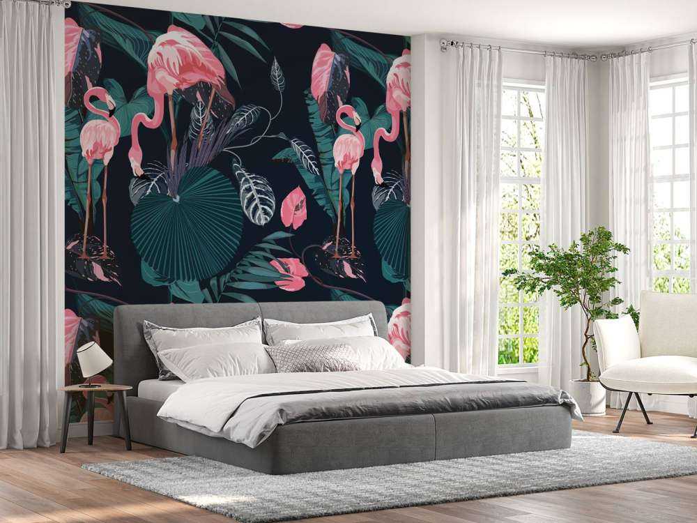Villrosa flamingoer