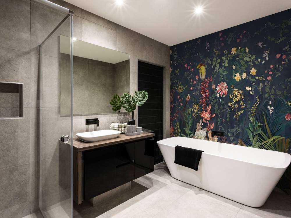 Jungelblomster og fugler