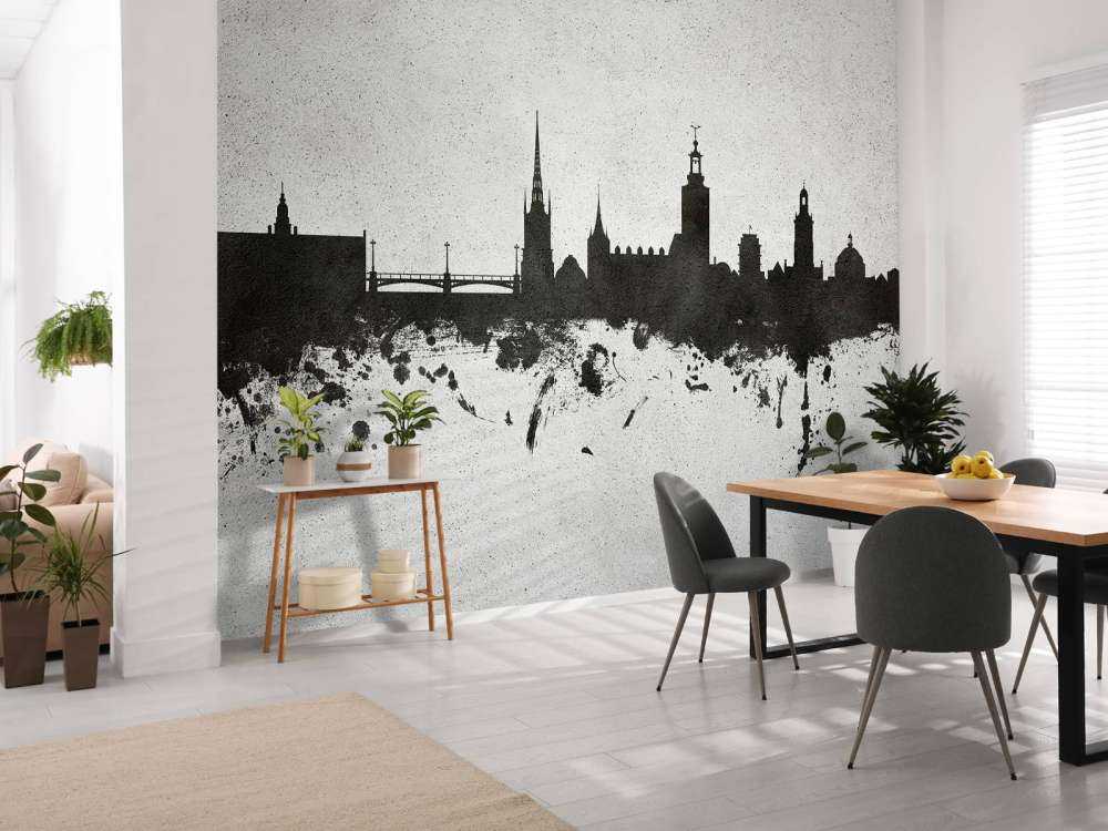 Akvarell silhuett, Stockholm