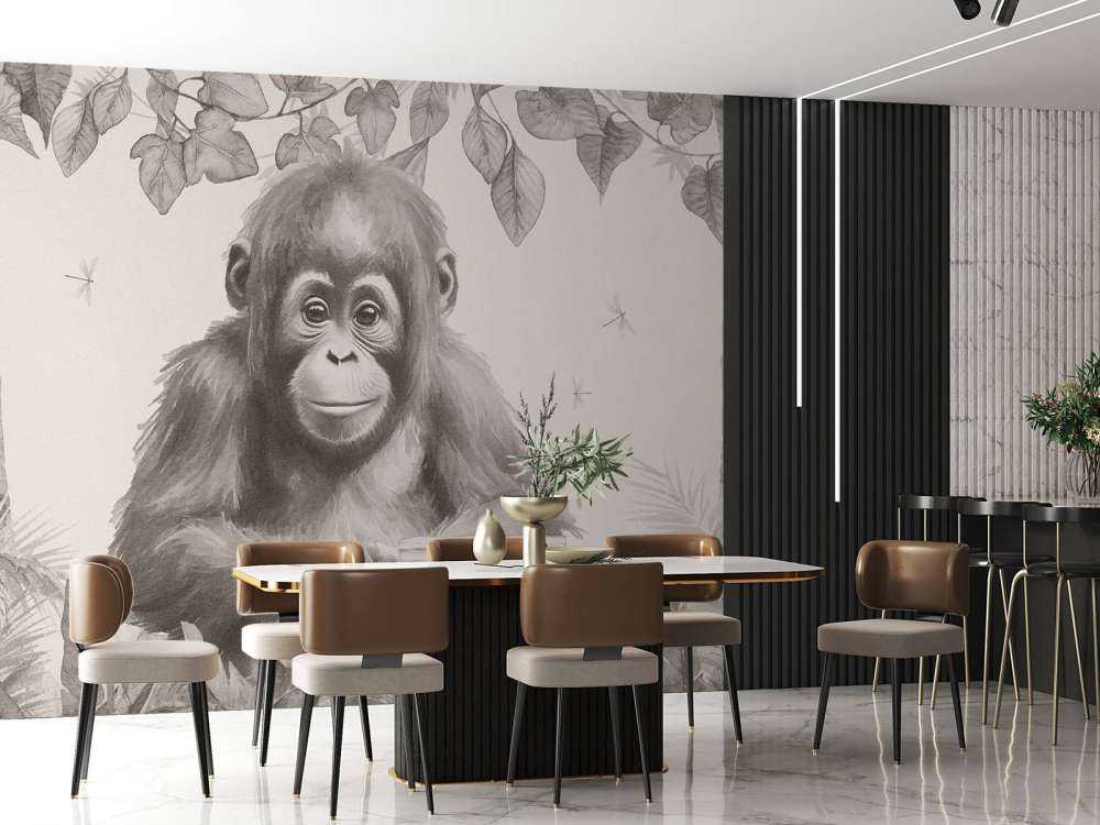 Orangutangunge i jungelen beige