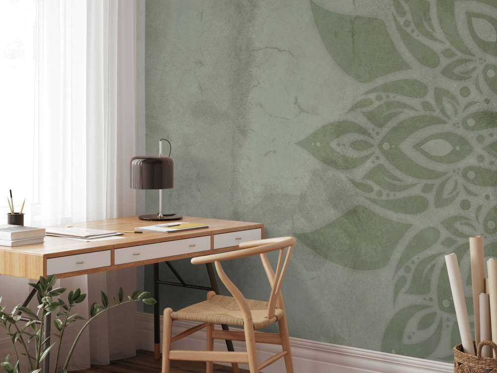 Grønn rustikk mandala