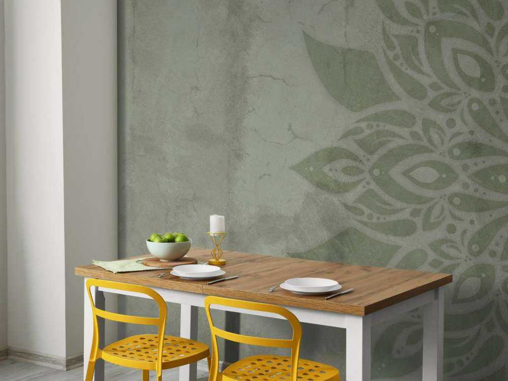 Grønn rustikk mandala