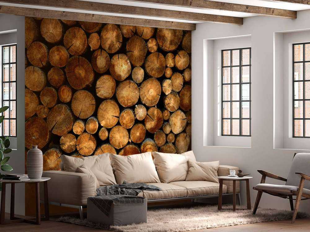 Stablet stamme røde trær