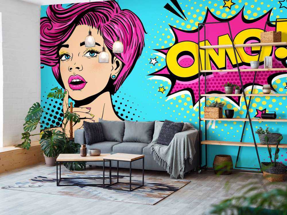 Kvinne i pop-art stil