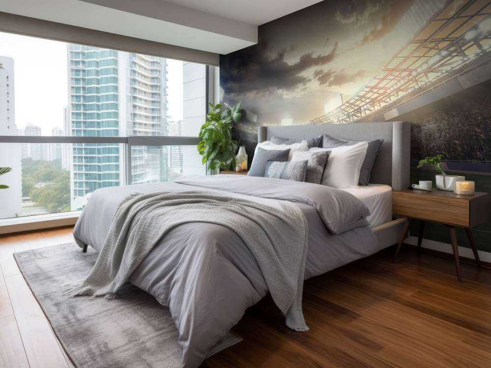 Stadion ved solnedgang