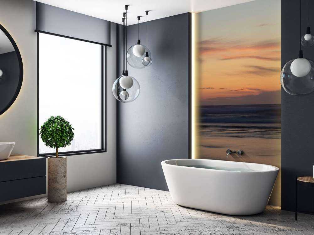 solnedgang ved kysten