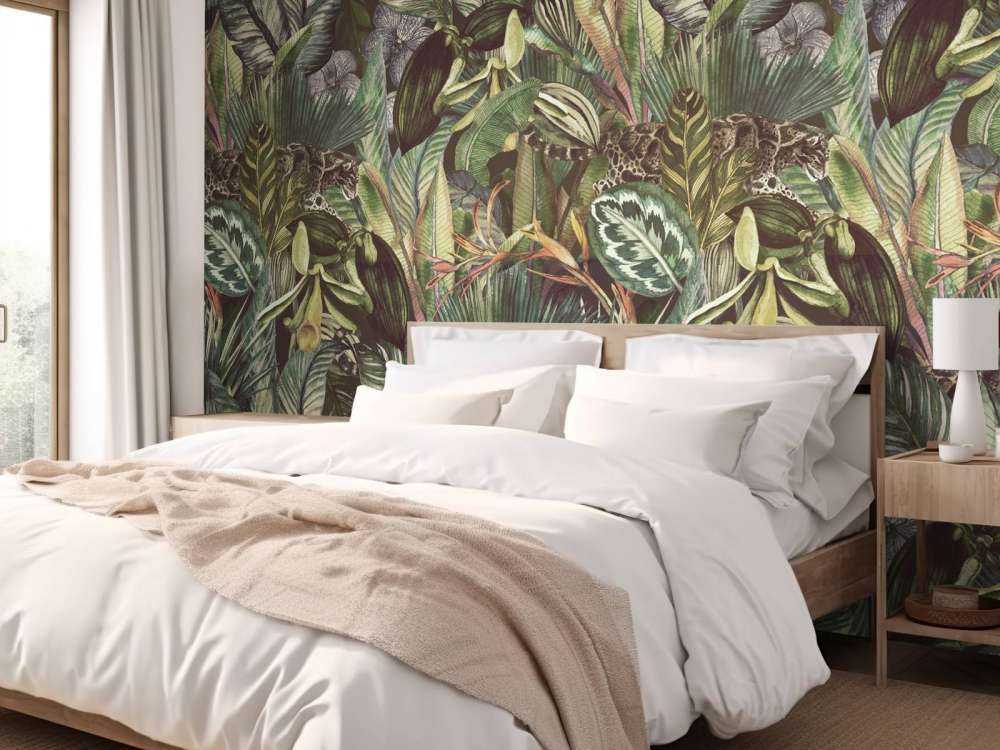 Leopard blant bladene