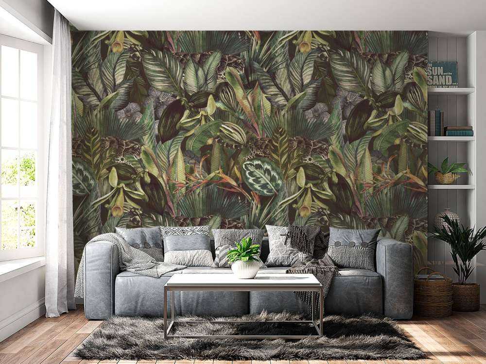 Leopard blant bladene