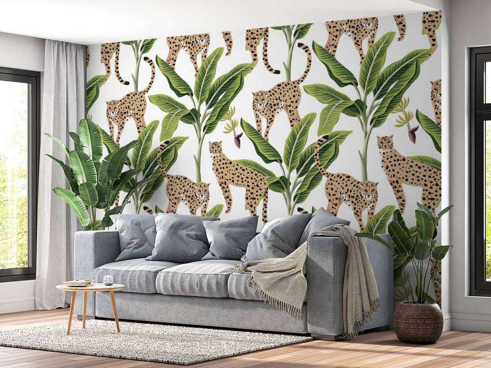 Gepard blant trærne