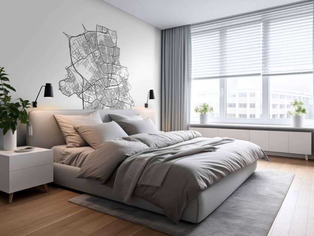 Kart over Eindhoven, hvitt