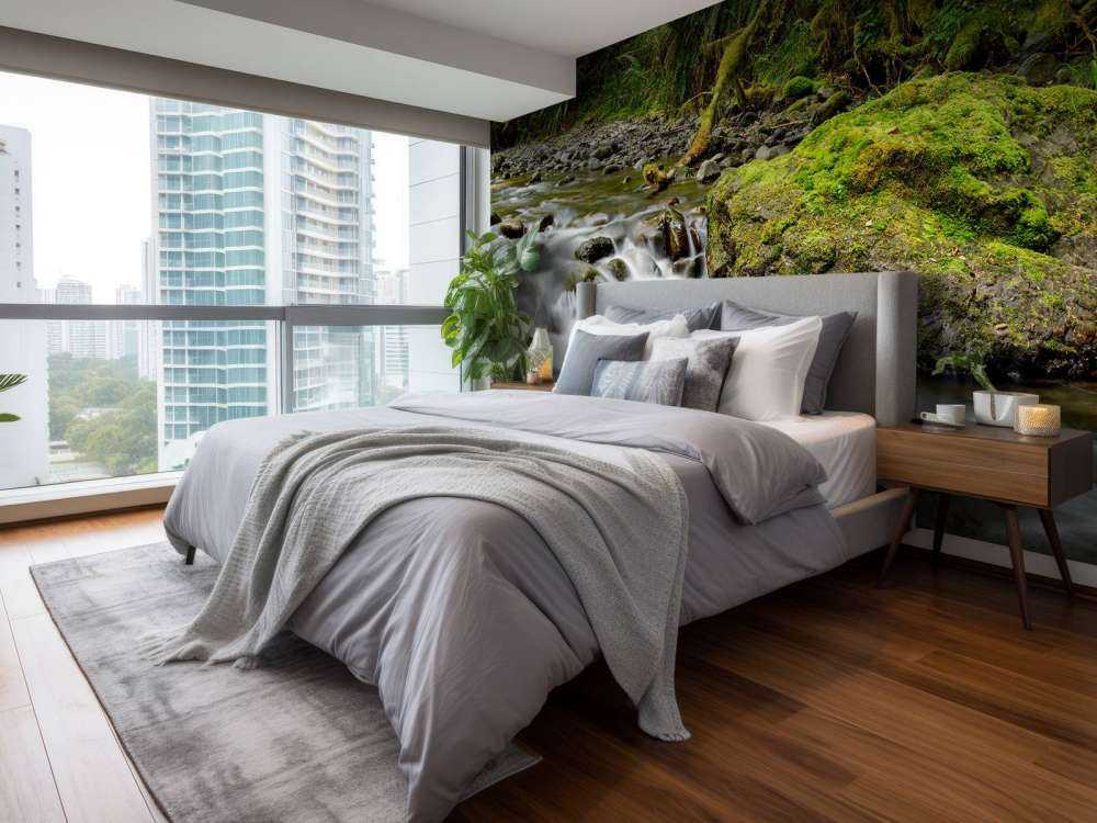 Grønn stein med elv