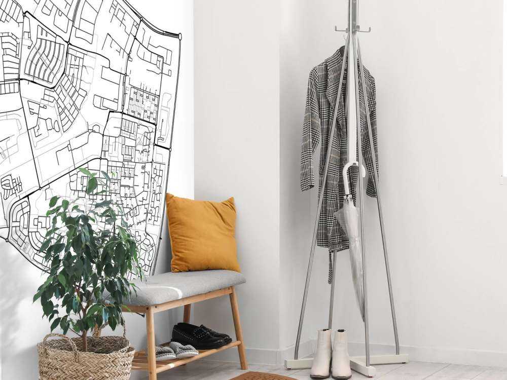 Kart over Dronten, hvit