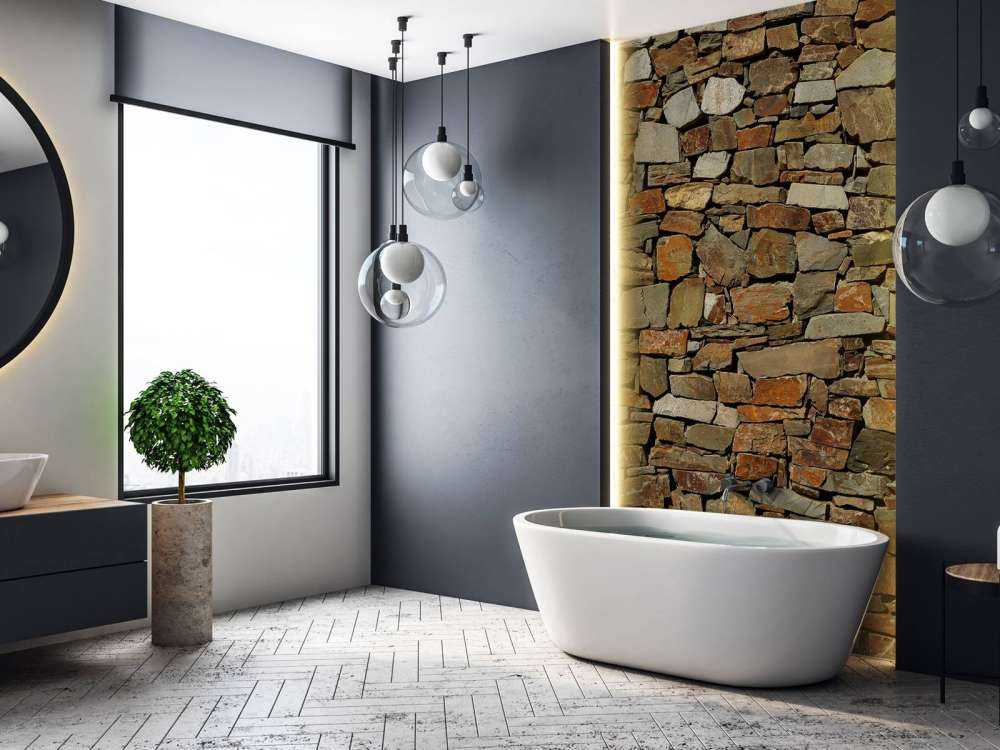 Vegg med ujevne murstein